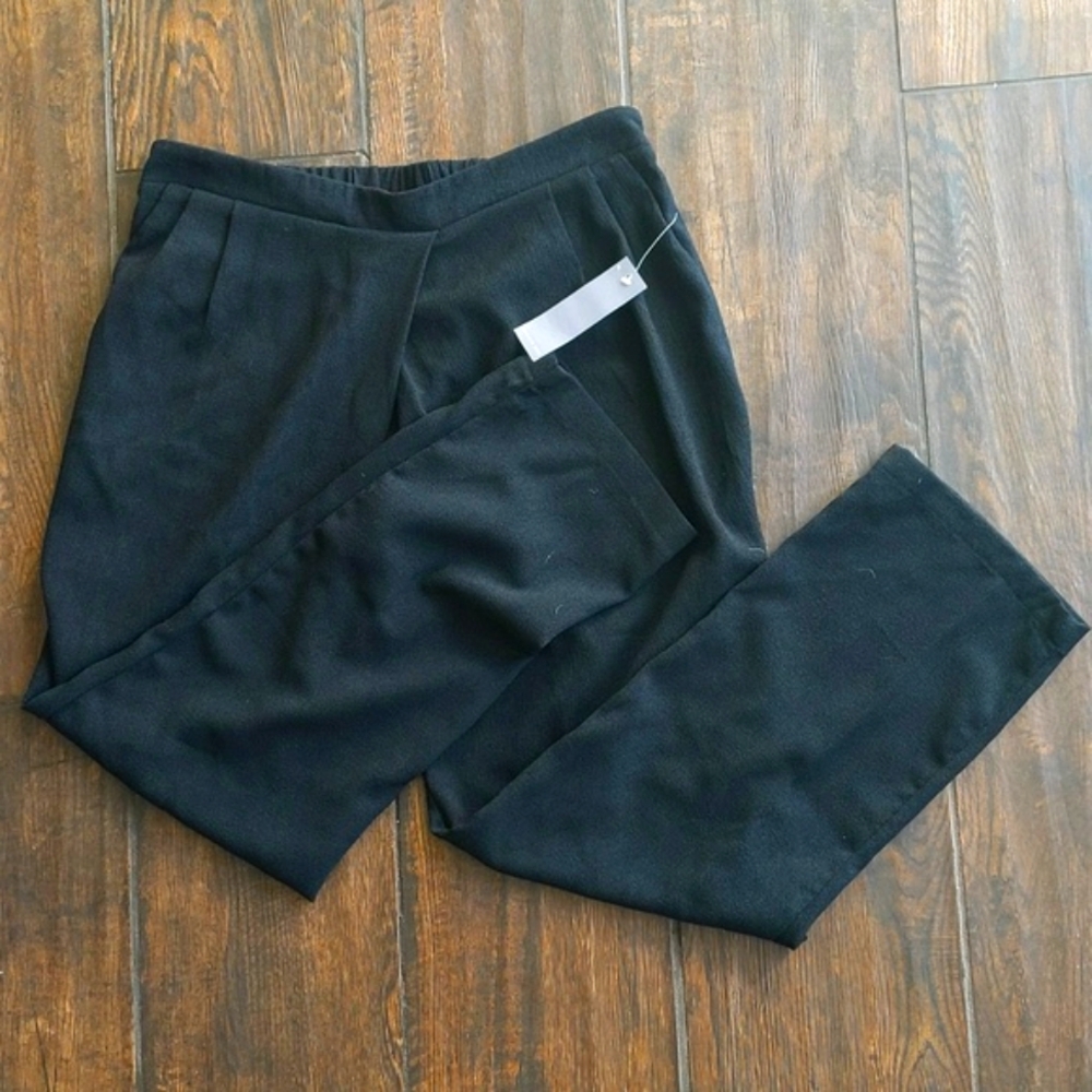 NWT Sophie Rue Black Crepe Trouser Pants - XL